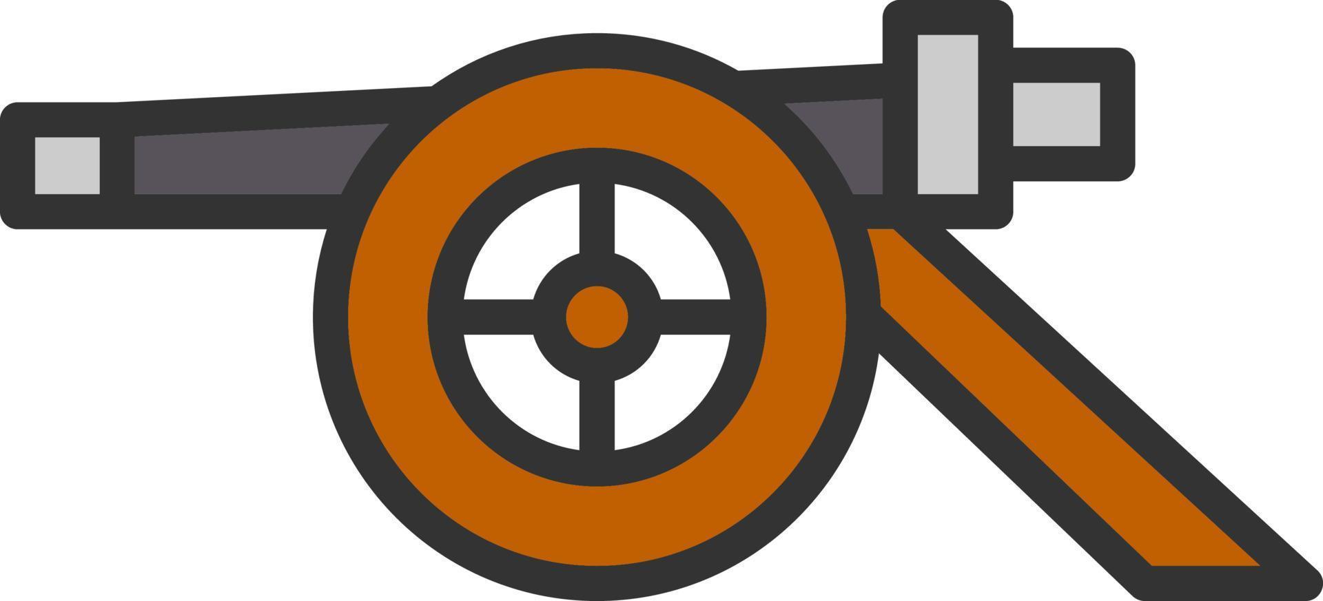 Kanonen-Vektor-Icon-Design vektor