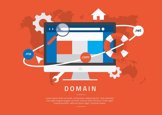 Domain-Illustration kostenlose Vektor