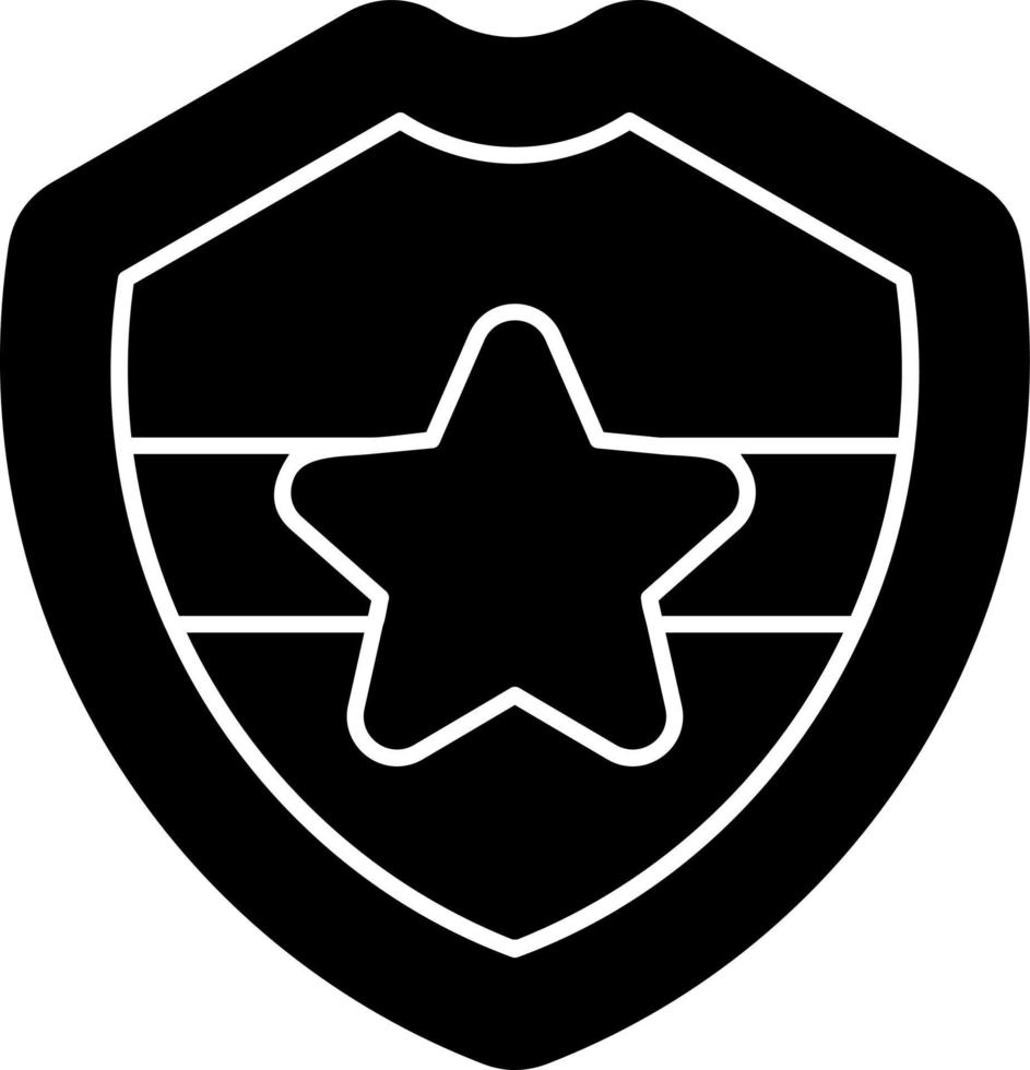 Design des Vektorsymbols für Polizeiabzeichen vektor