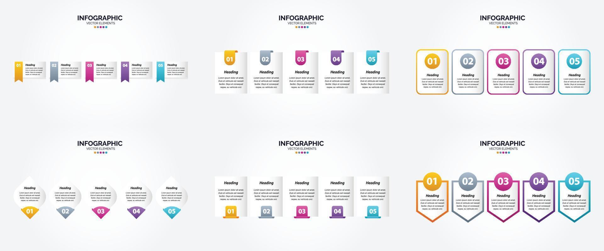 flaches Designset der Vektorillustrations-Infografiken für Werbebroschürenflieger und -zeitschrift vektor