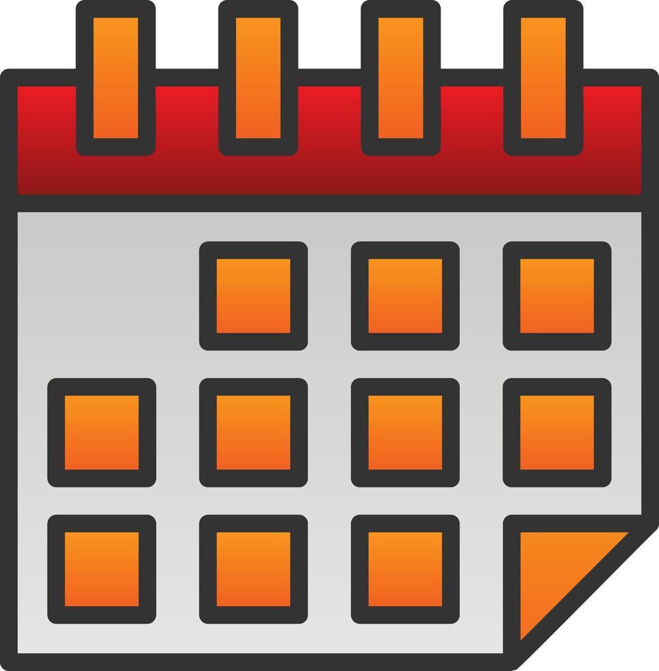 Kalender-Vektor-Icon-Design vektor