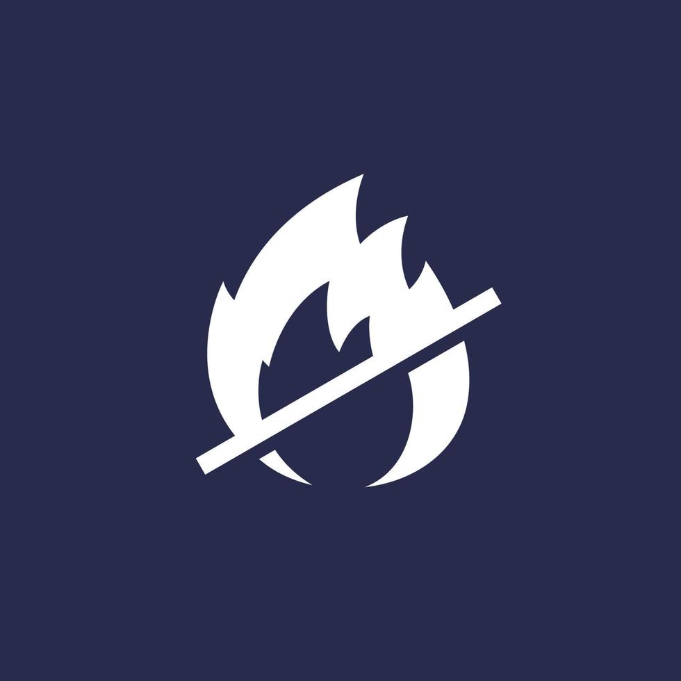 Flammschutzsymbol, Vektorzeichen vektor