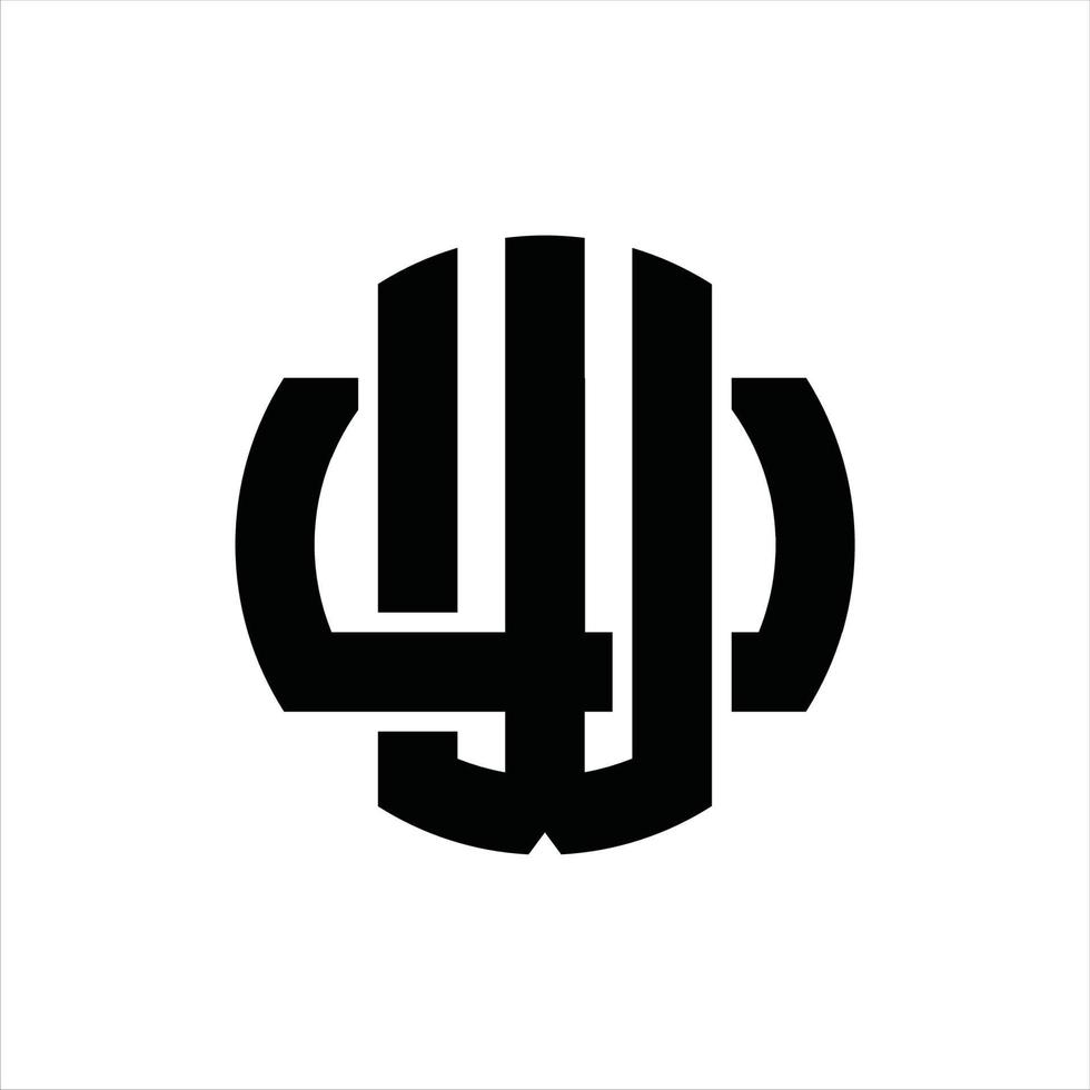 ww-Logo-Monogramm-Design-Vorlage vektor