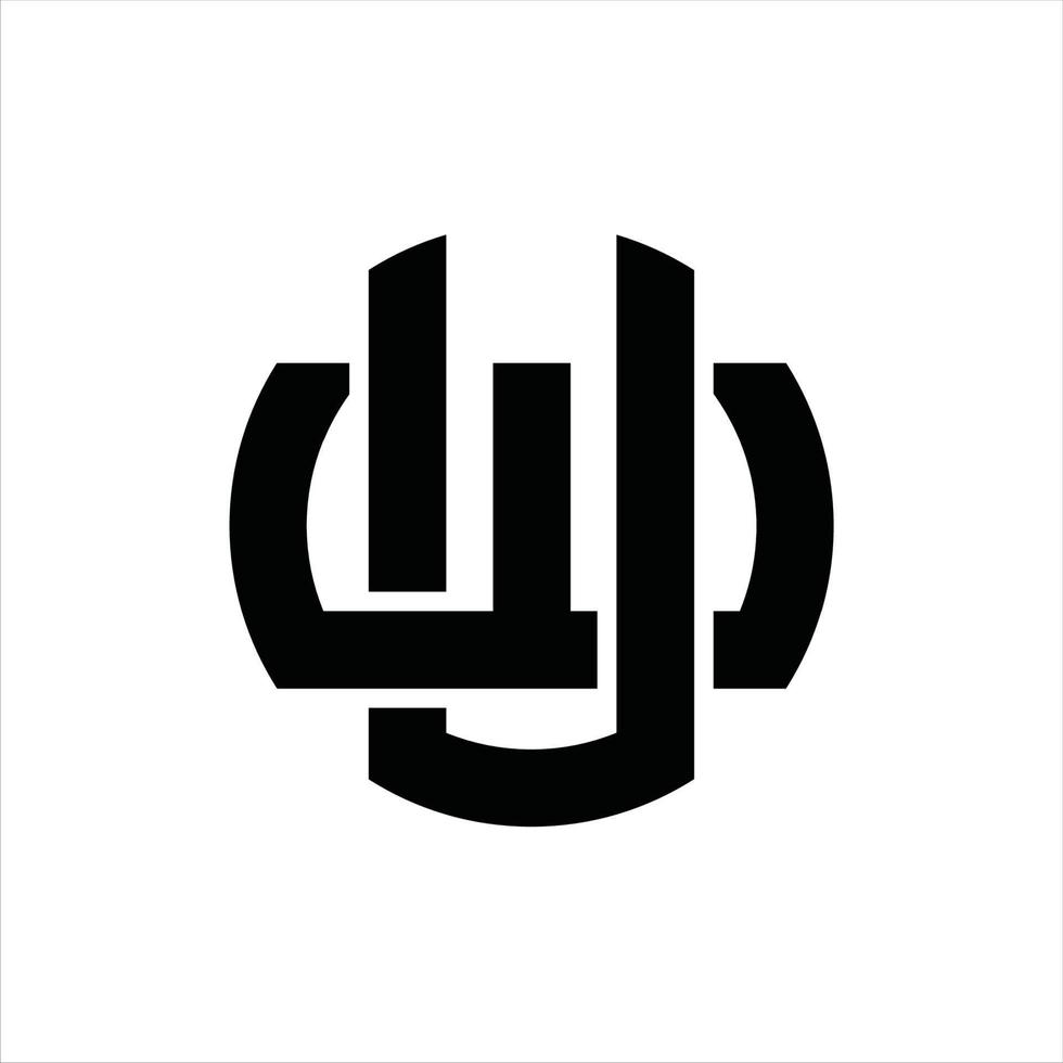 uw-Logo-Monogramm-Design-Vorlage vektor