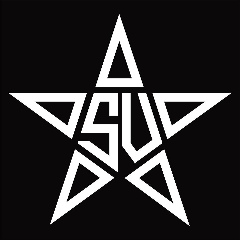 sv logotyp monogram med stjärna form design mall vektor