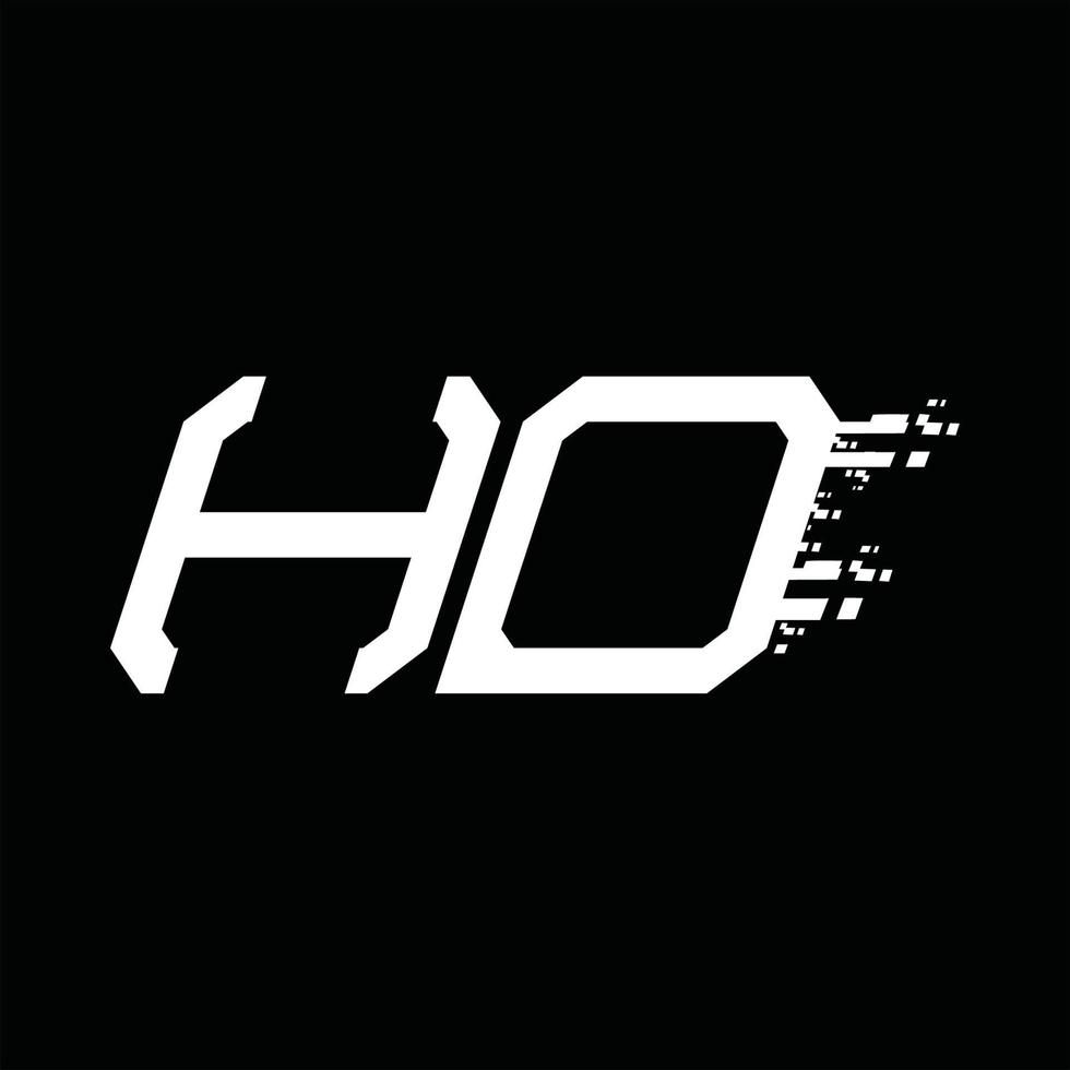 HD-Logo-Monogramm abstrakte Geschwindigkeitstechnologie-Designvorlage vektor