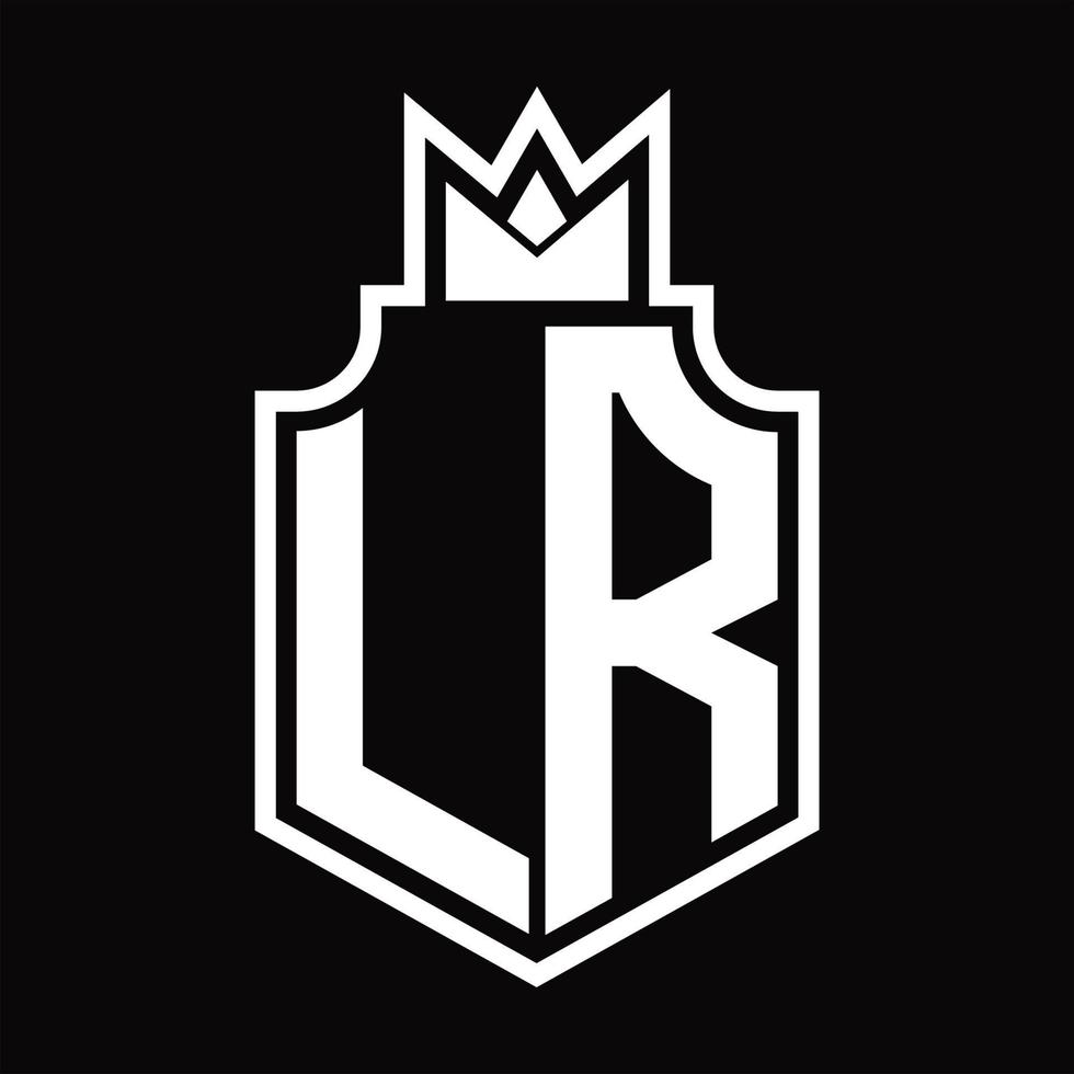 lr-Logo-Monogramm-Design-Vorlage vektor