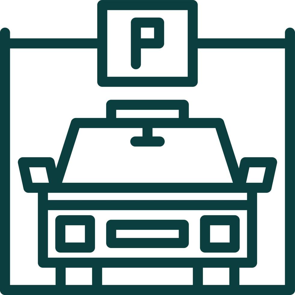 Parkplatz-Vektor-Icon-Design vektor