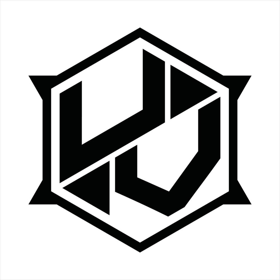 uv logotyp monogram design mall vektor