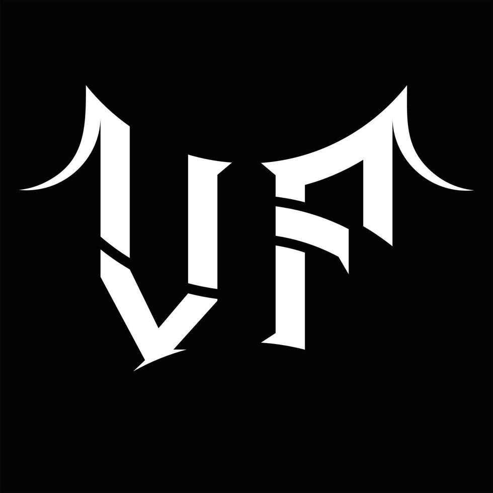 vf-Logo-Monogramm mit abstrakter Form-Design-Vorlage vektor