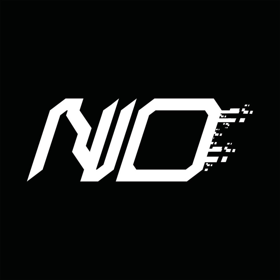 nd Logo-Monogramm abstrakte Geschwindigkeitstechnologie-Designvorlage vektor