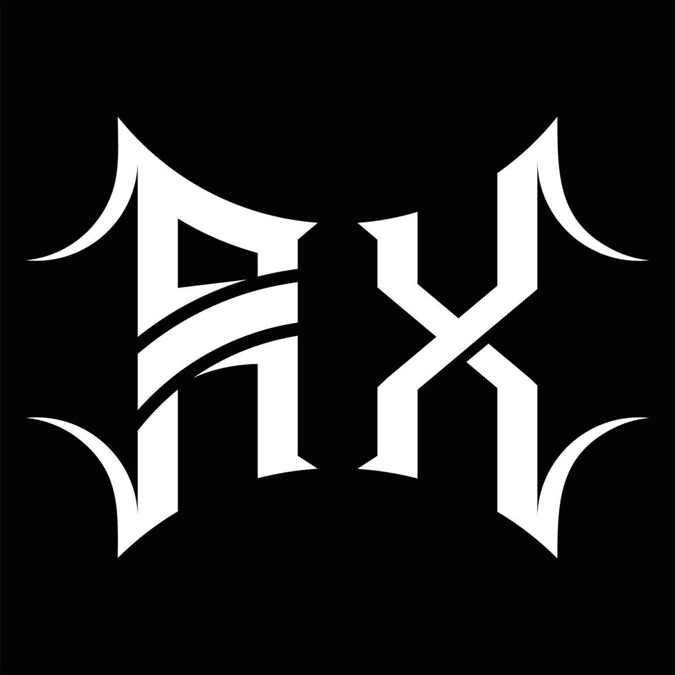 Axt-Logo-Monogramm mit abstrakter Form-Design-Vorlage vektor