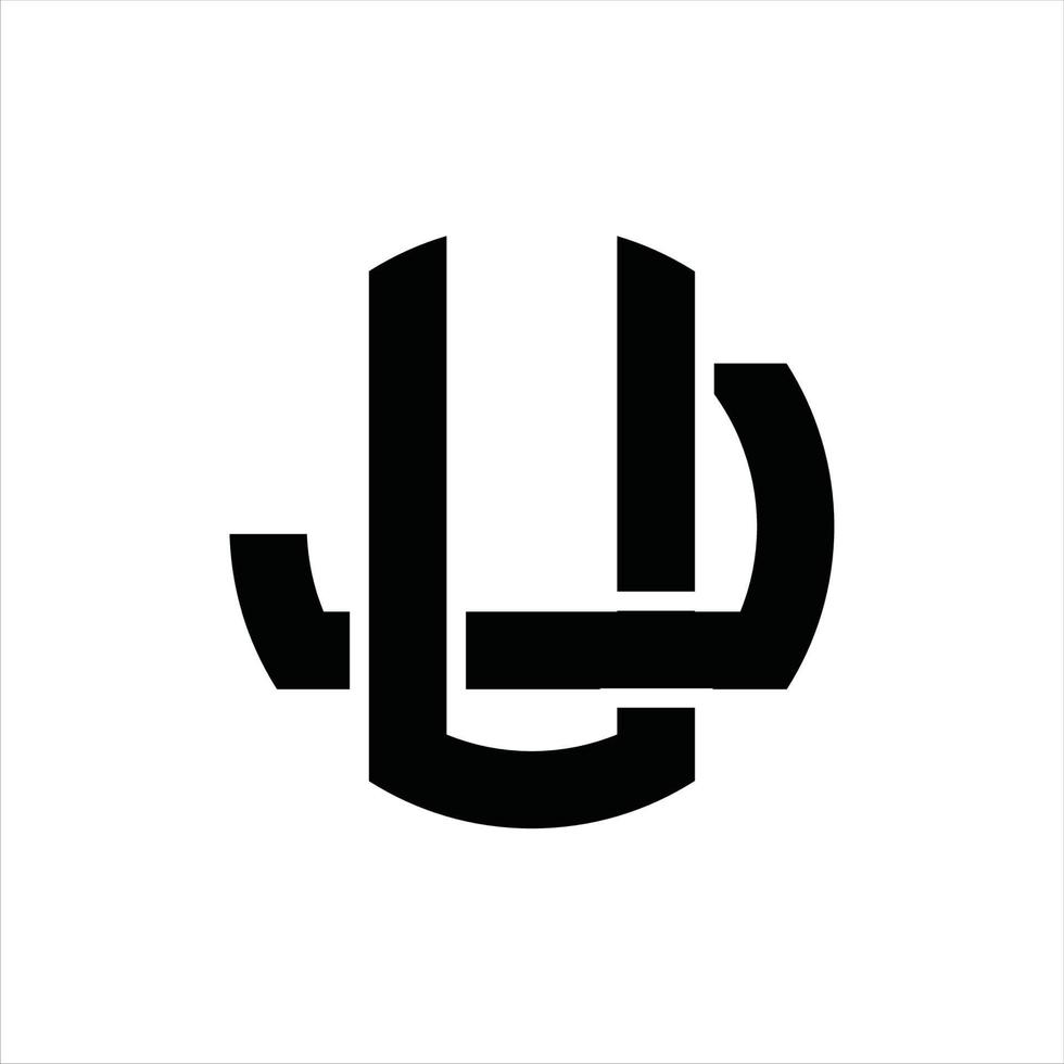 uj-Logo-Monogramm-Design-Vorlage vektor