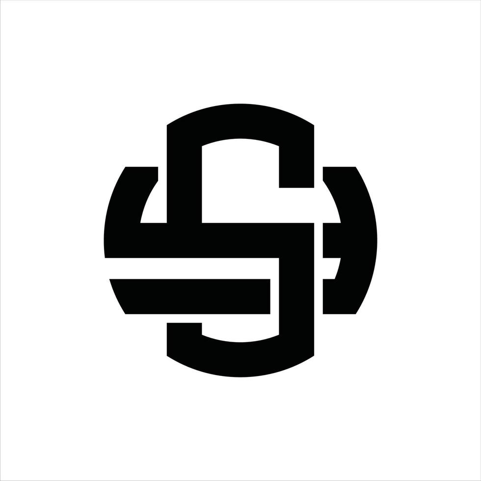 sy logotyp monogram design mall vektor