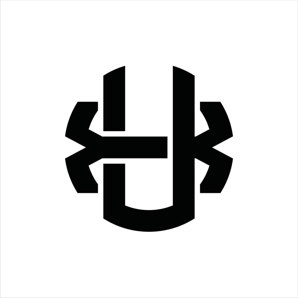 ux logotyp monogram design mall vektor