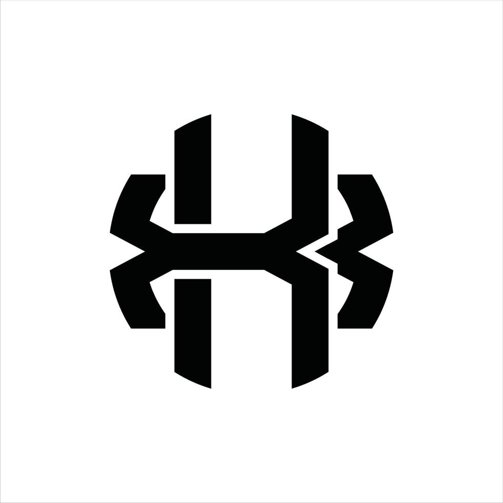 kx-Logo-Monogramm-Designvorlage vektor