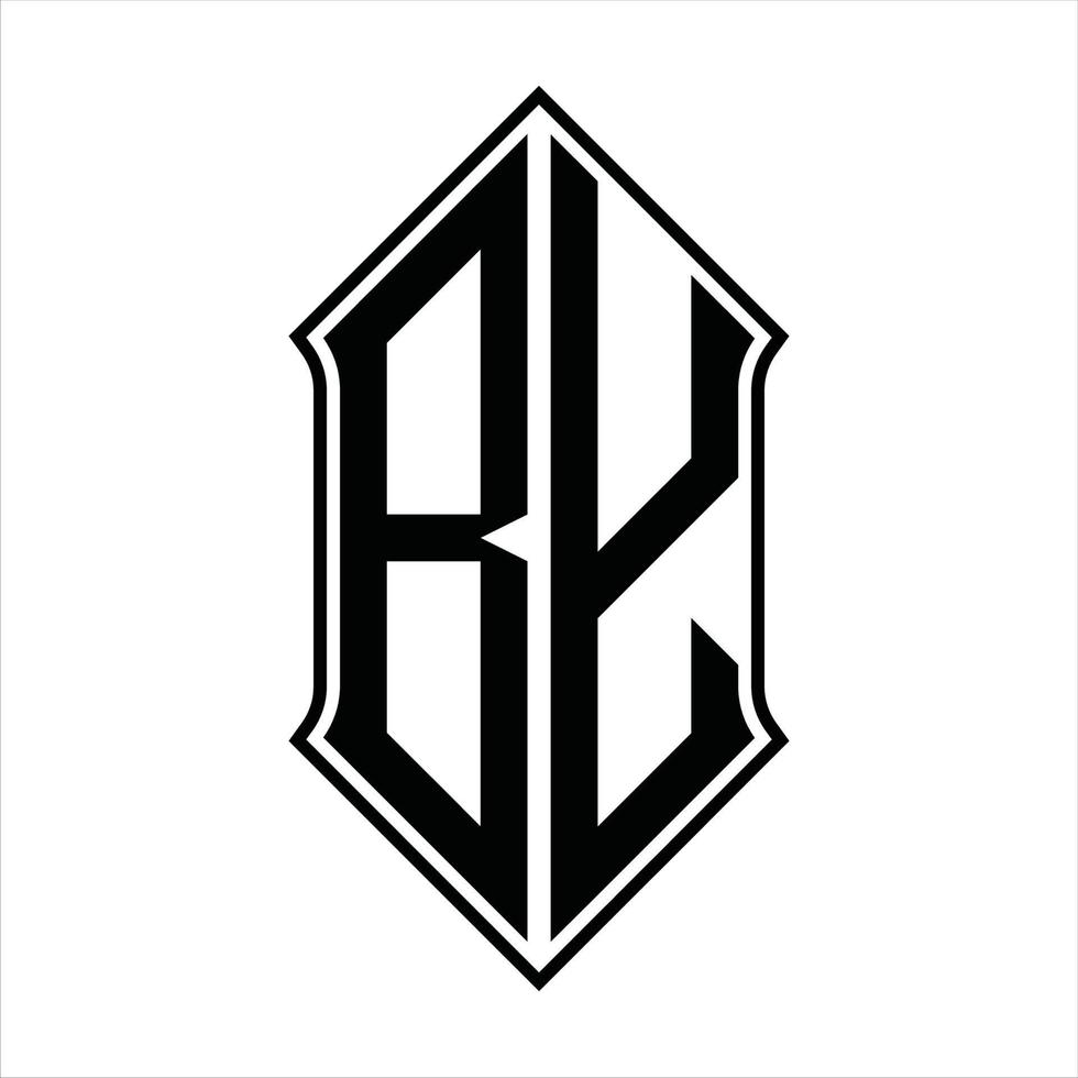 durch Logo-Monogramm mit Schildform und Umriss-Design-Vorlage Vektorsymbol abstrakt vektor