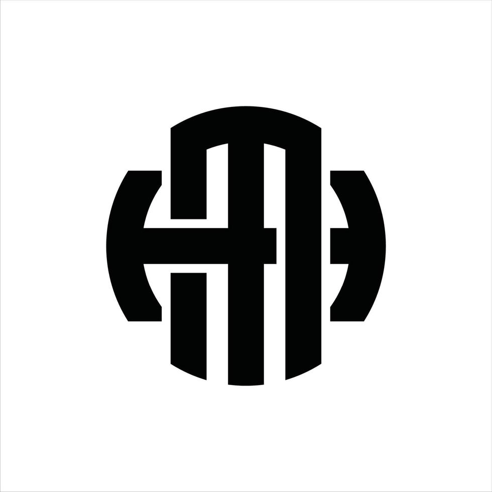 Mh-Logo-Monogramm-Designvorlage vektor