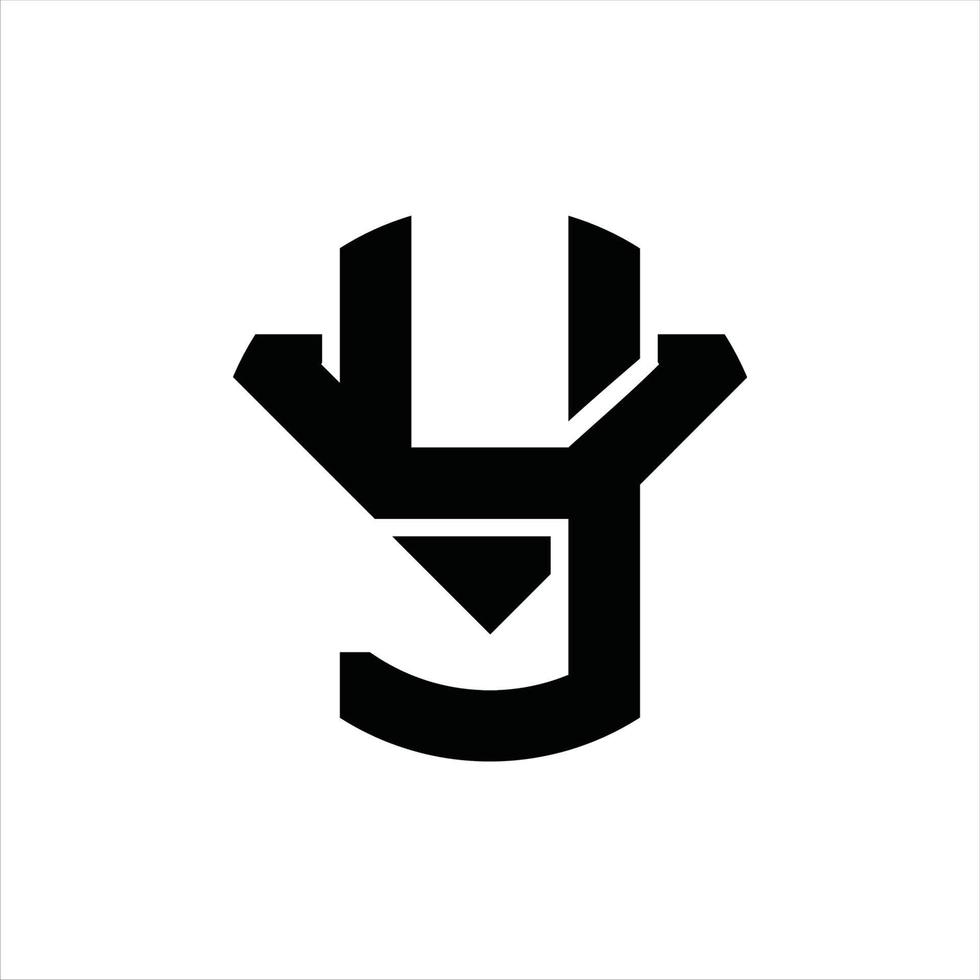 yv-Logo-Monogramm-Designvorlage vektor