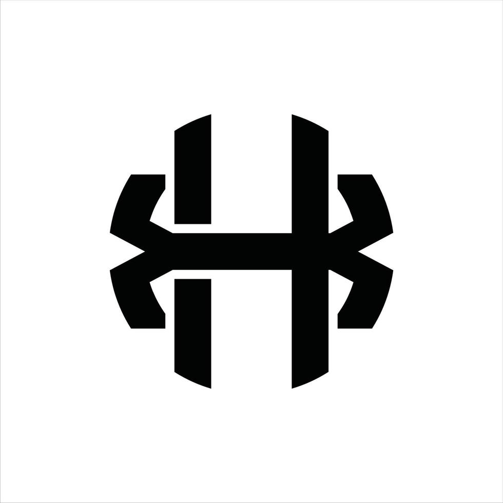 hx-Logo-Monogramm-Designvorlage vektor