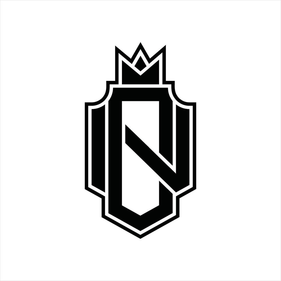 dn-Logo-Monogramm-Designvorlage vektor