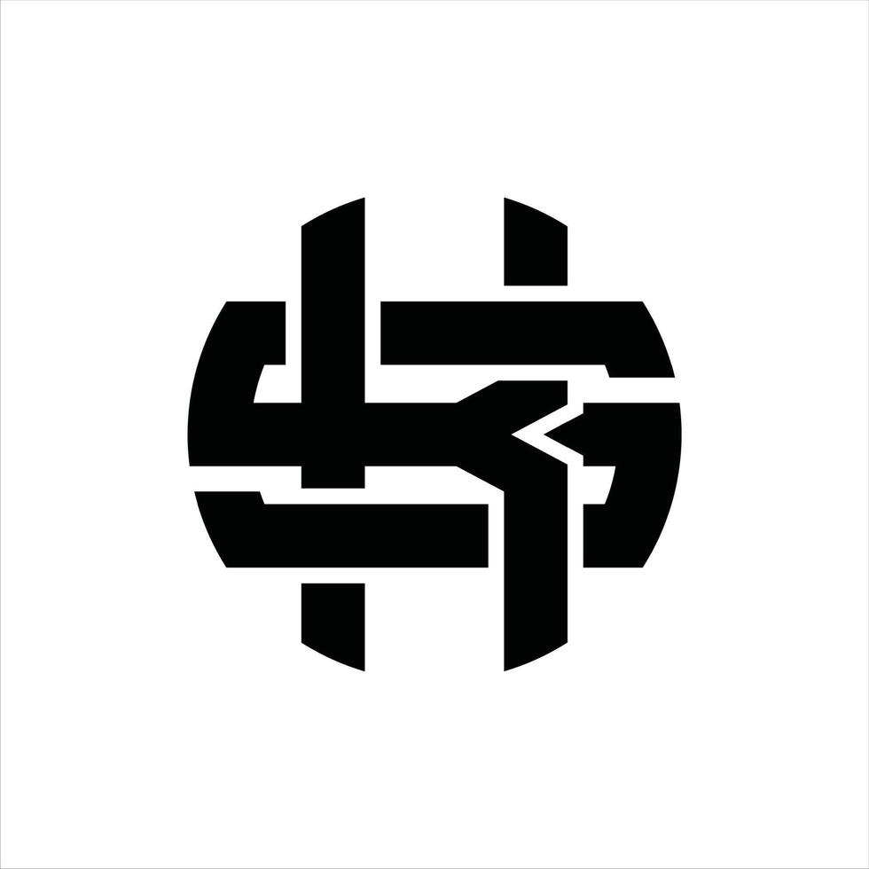 ks-Logo-Monogramm-Designvorlage vektor