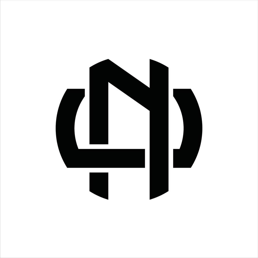 nu logotyp monogram design mall vektor