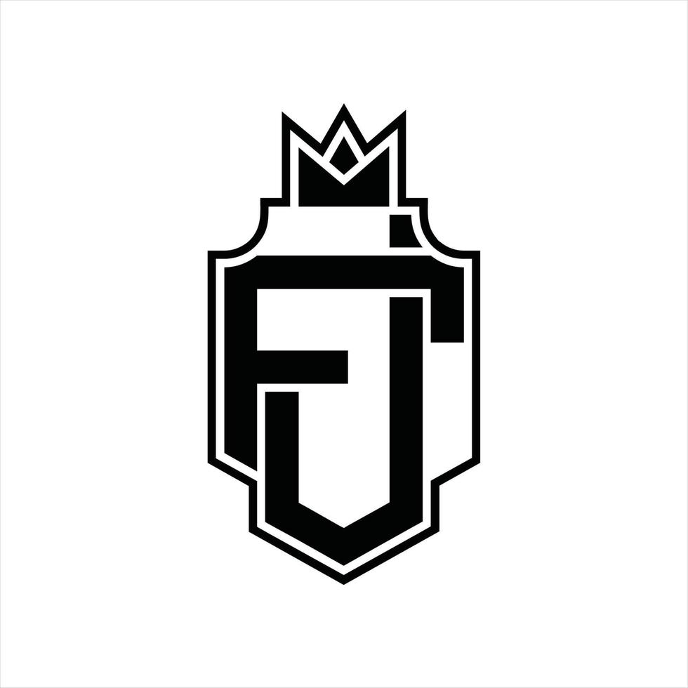 jf logotyp monogram design mall vektor