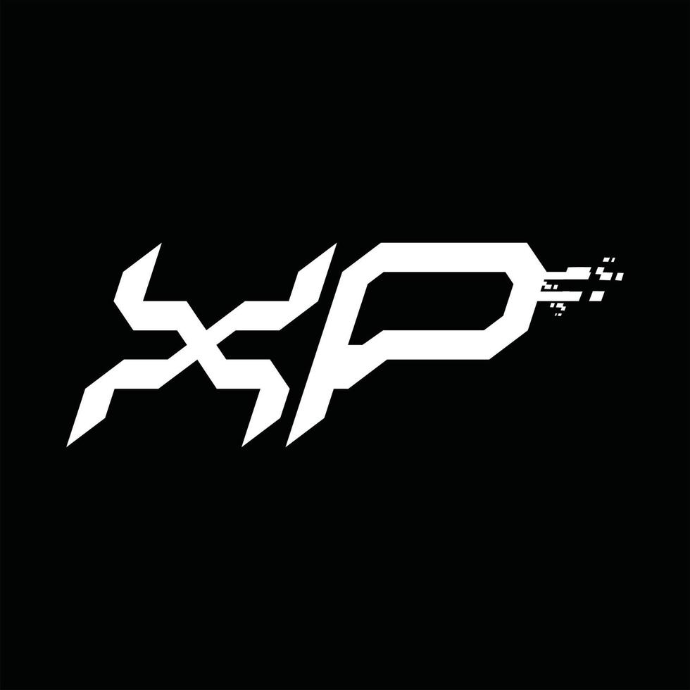 xp logotyp monogram abstrakt hastighet teknologi design mall vektor