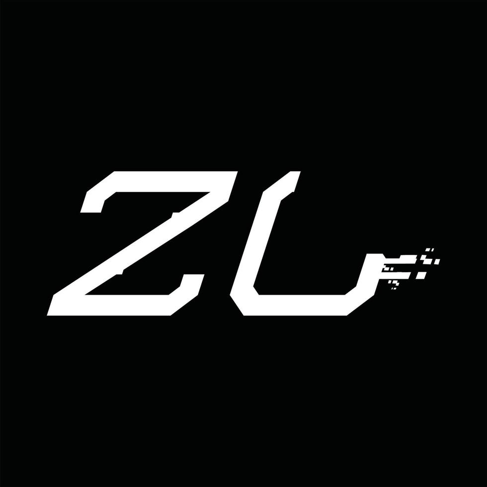 zl logotyp monogram abstrakt hastighet teknologi design mall vektor