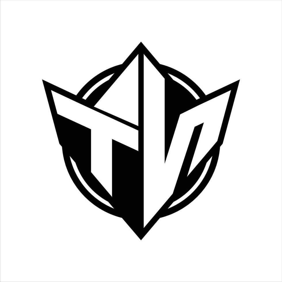 tn-Logo-Monogramm-Design-Vorlage vektor