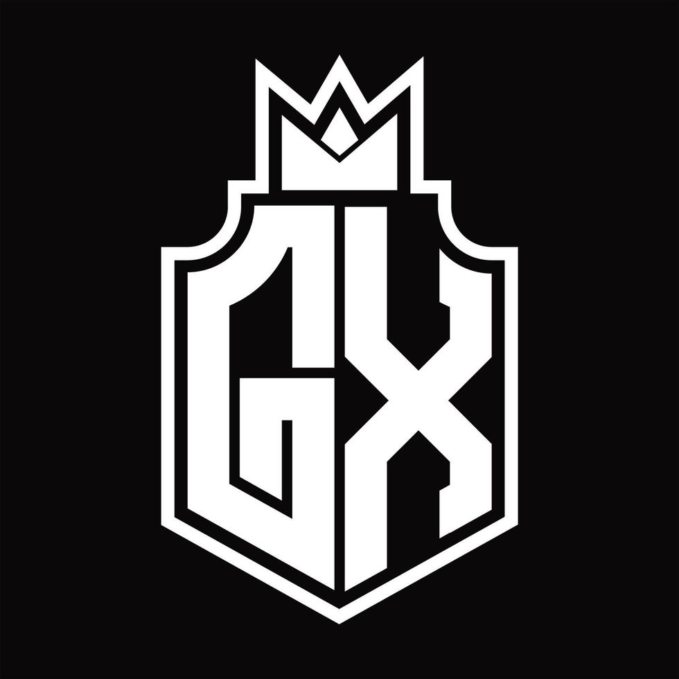 gx-Logo-Monogramm-Designvorlage vektor