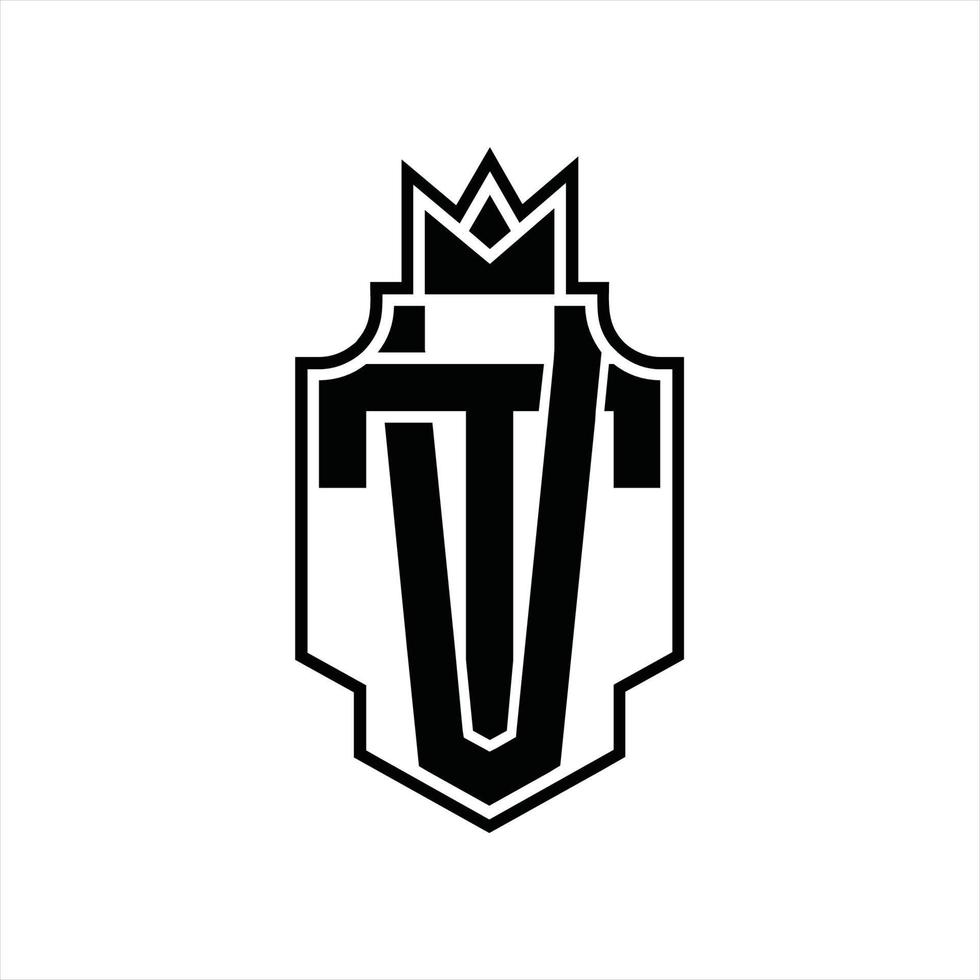 VT-Logo-Monogramm-Designvorlage vektor