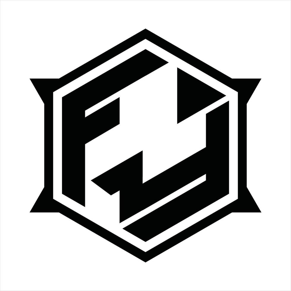 fy-Logo-Monogramm-Design-Vorlage vektor