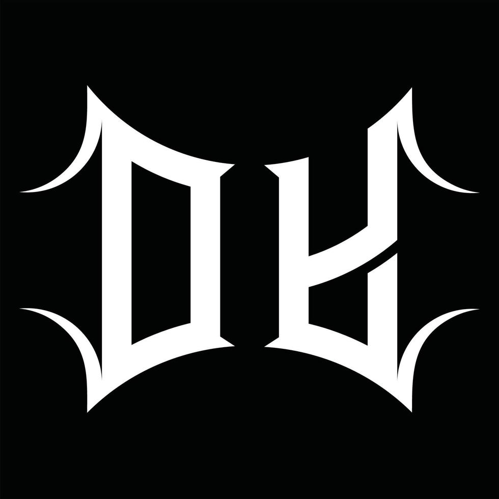 dy-Logo-Monogramm mit abstrakter Form-Design-Vorlage vektor