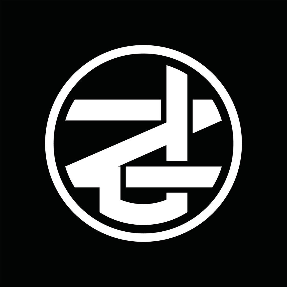 jz logotyp monogram design mall vektor