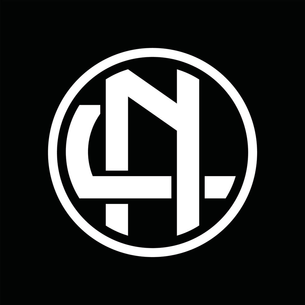 nl logotyp monogram design mall vektor