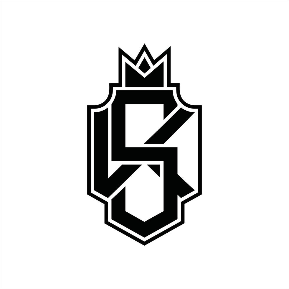 sk-Logo-Monogramm-Designvorlage vektor