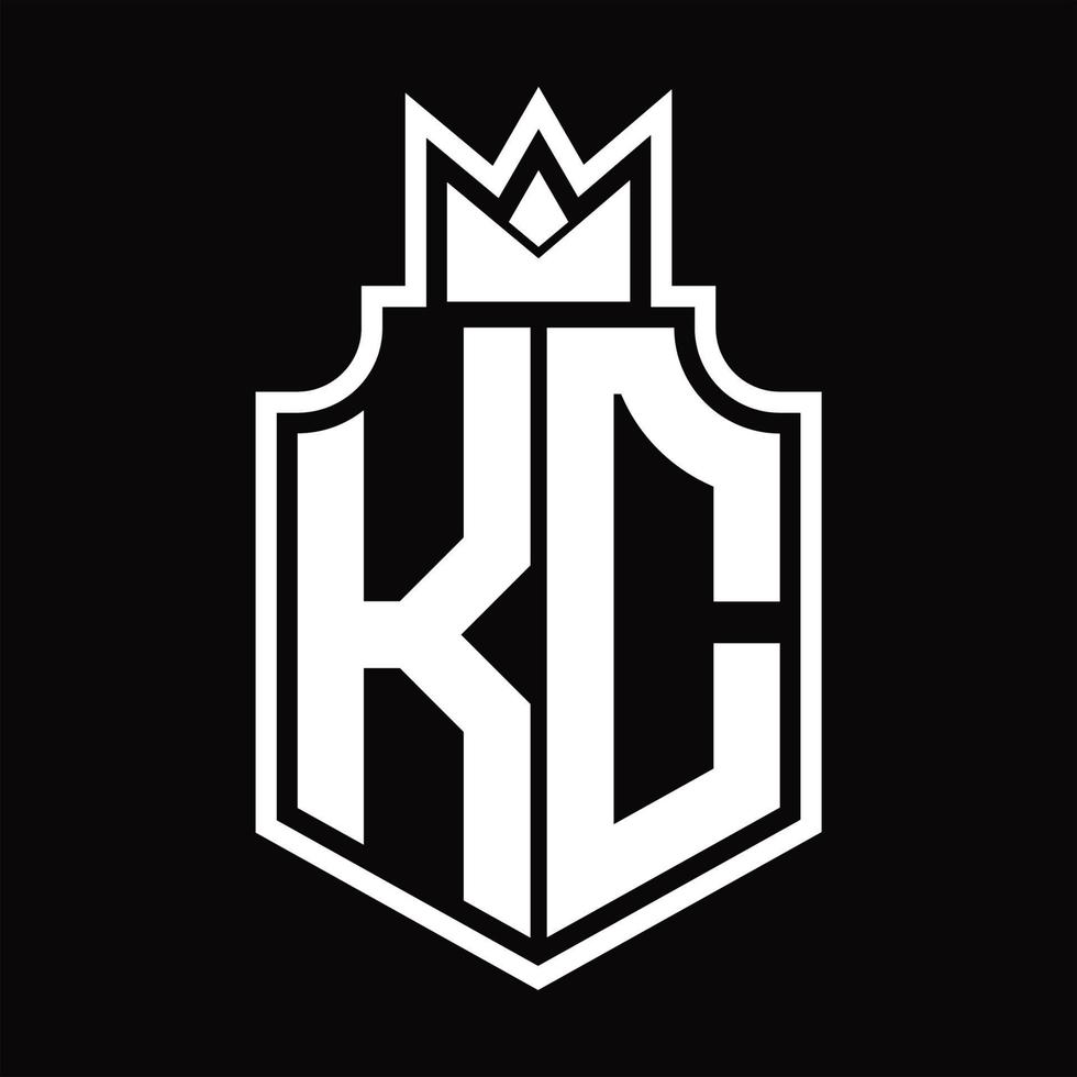 kc logotyp monogram design mall vektor