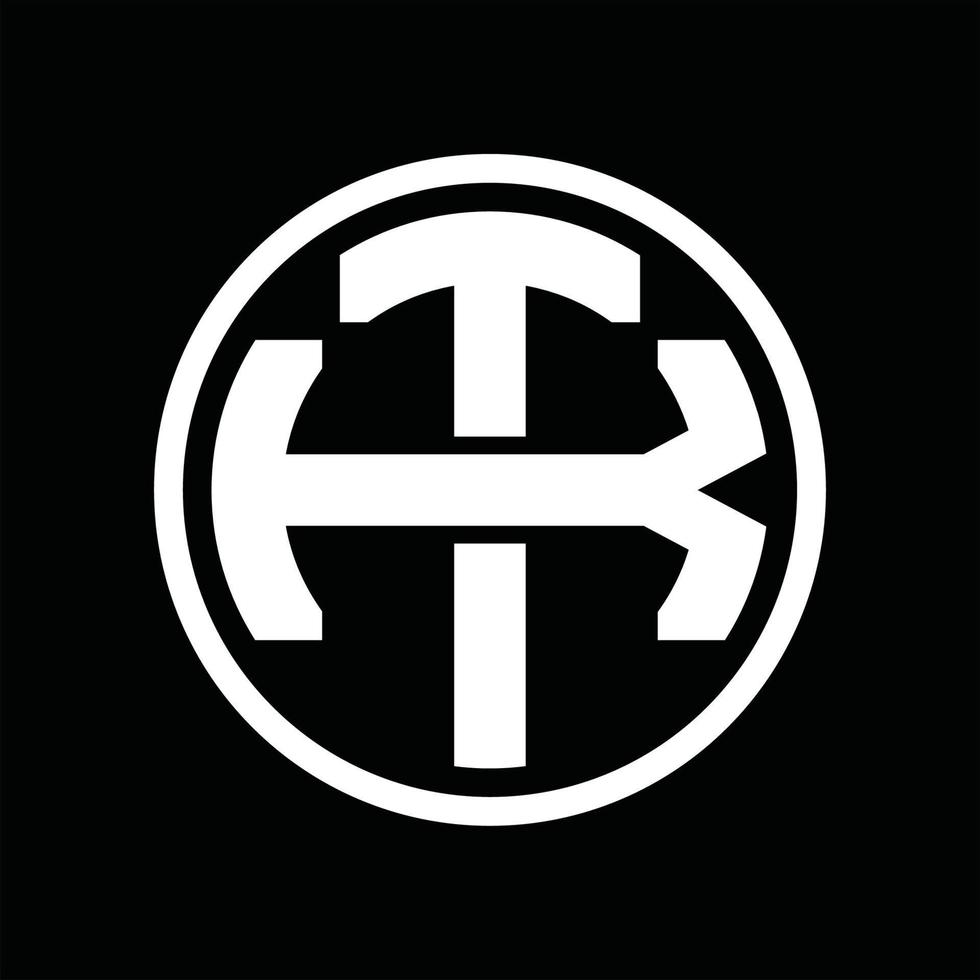 tk-Logo-Monogramm-Design-Vorlage vektor