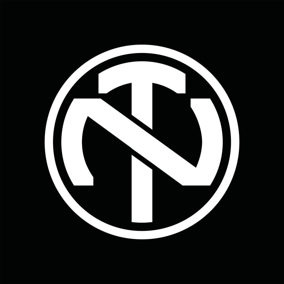 tn-Logo-Monogramm-Design-Vorlage vektor