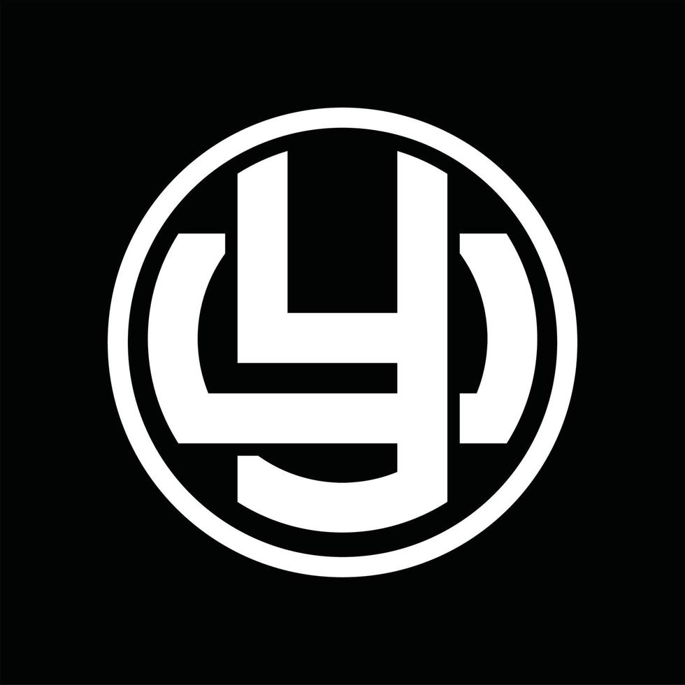 yu-Logo-Monogramm-Designvorlage vektor