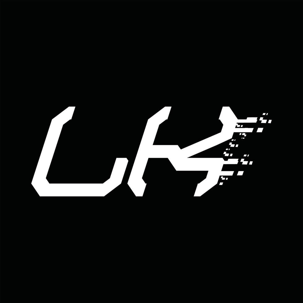 lk logotyp monogram abstrakt hastighet teknologi design mall vektor