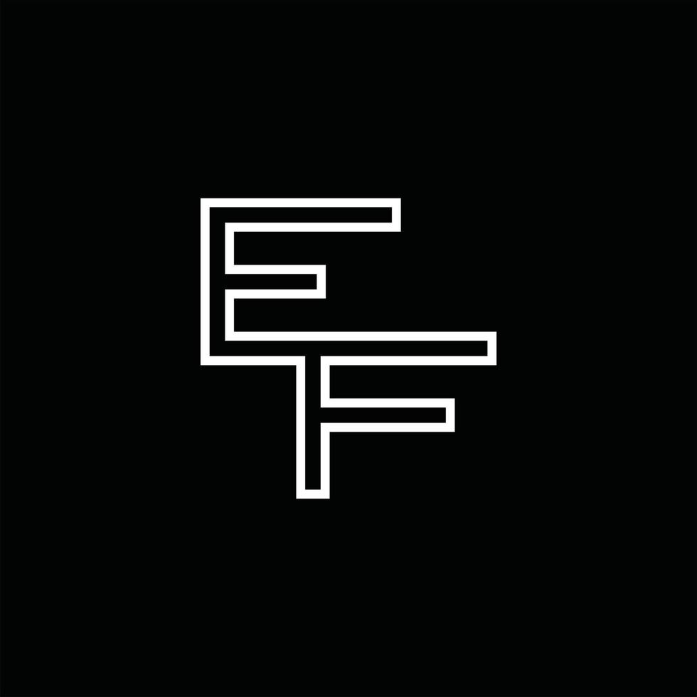 ef-Logo-Monogramm mit Linienstil-Designvorlage vektor