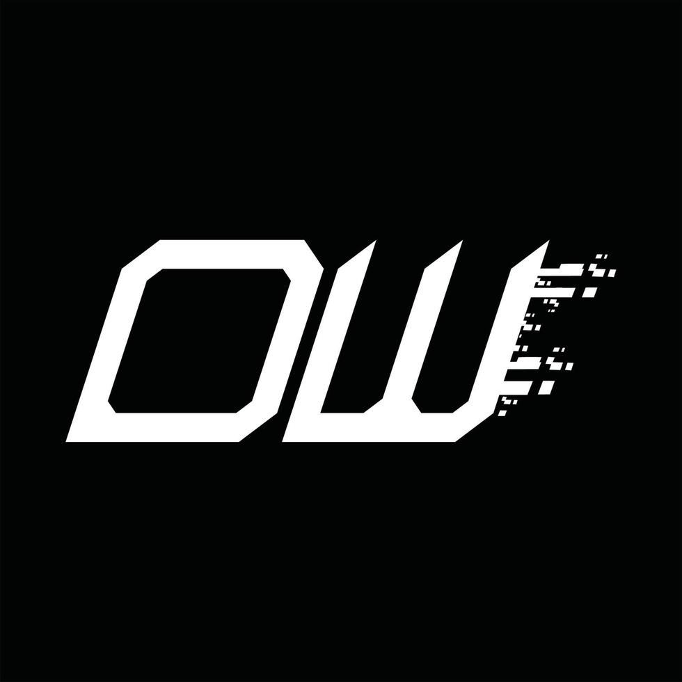 dw logotyp monogram abstrakt hastighet teknologi design mall vektor