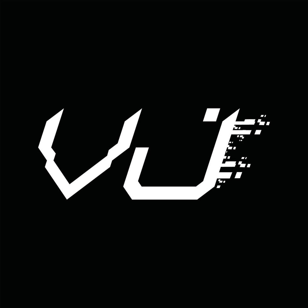 Vj-Logo-Monogramm abstrakte Geschwindigkeitstechnologie-Designvorlage vektor