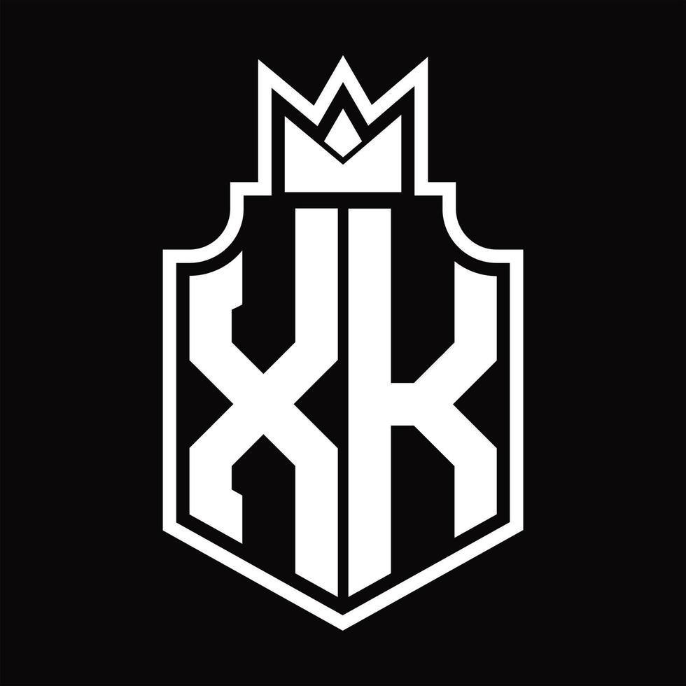 xk-Logo-Monogramm-Designvorlage vektor