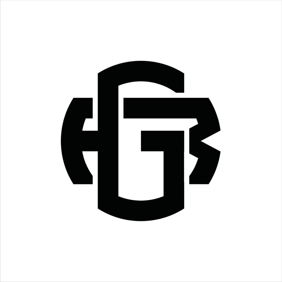 gr logotyp monogram design mall vektor