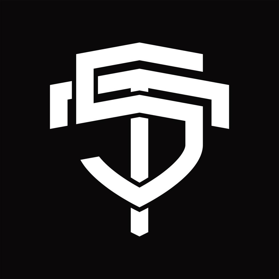 st-logo-monogramm-vintage-design-vorlage vektor
