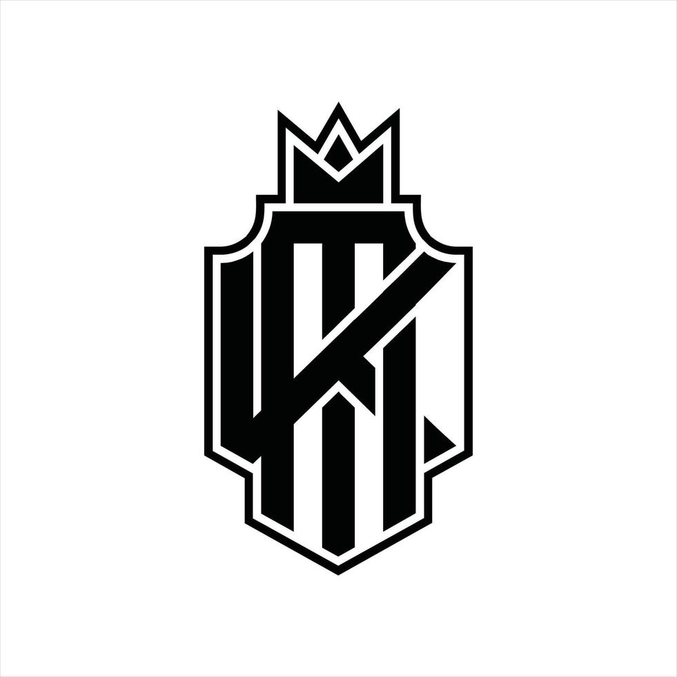mk-Logo-Monogramm-Design-Vorlage vektor
